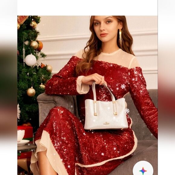 Zara Runs bigLimited EDITION- BLOGGER'S FAVE! SEQUIN CHIFFON DRESS ZW COLLECTION - Picture 2 of 16